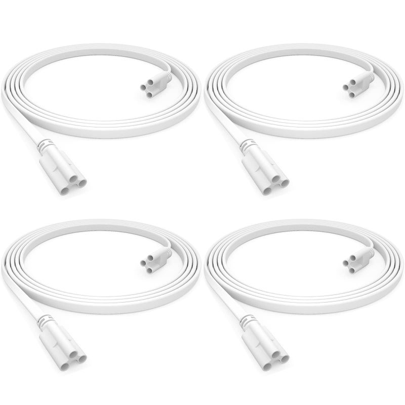 SHOPLED (4-Pack) 4FT T5 T8 LED Shop Light Fixture Connecting Cords, Double-Ended Connector Cable for LED Tube Lights, 4-Pack - Image 1